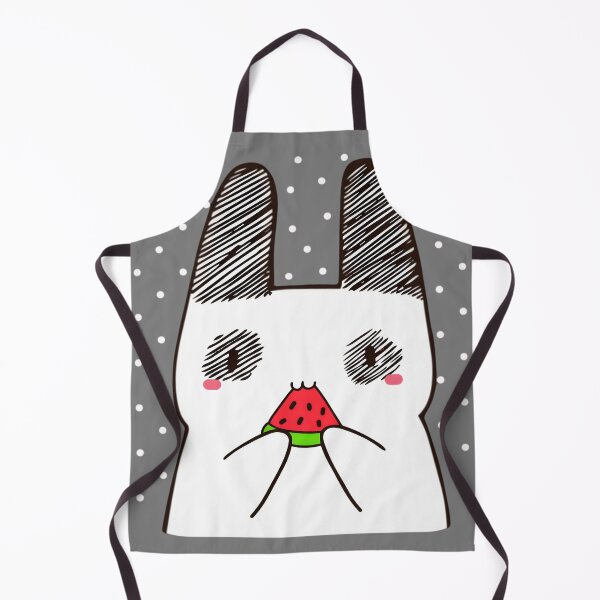 Item preview, Kawaii Bunny Eating Fresh Watermelon Fruit Slice designed and sold by Cutecharactel.