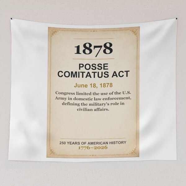 Item preview, America 250 | Posse Comitatus Act | 1878 designed and sold by ariksworld.
