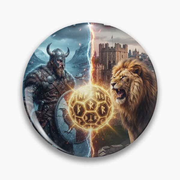 Item preview, "Norway vs England 2026 - Viking vs Lion Clash of Powers" designed and sold by VikrantCreative.