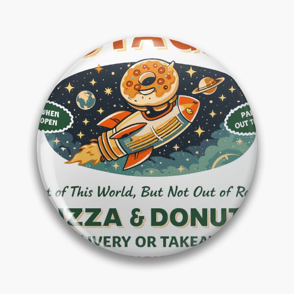 Item preview, Voyager Pizza & Donuts Space Rocket designed and sold by Matinez Pink.
