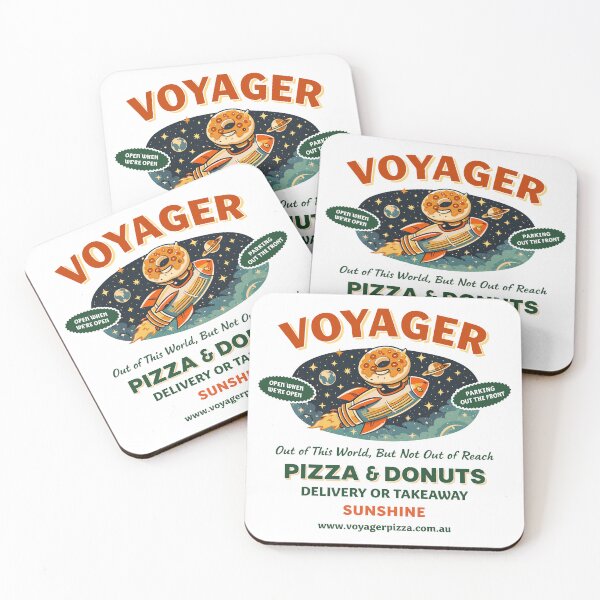 Item preview, Voyager Pizza & Donuts Space Rocket designed and sold by Matinez Pink.