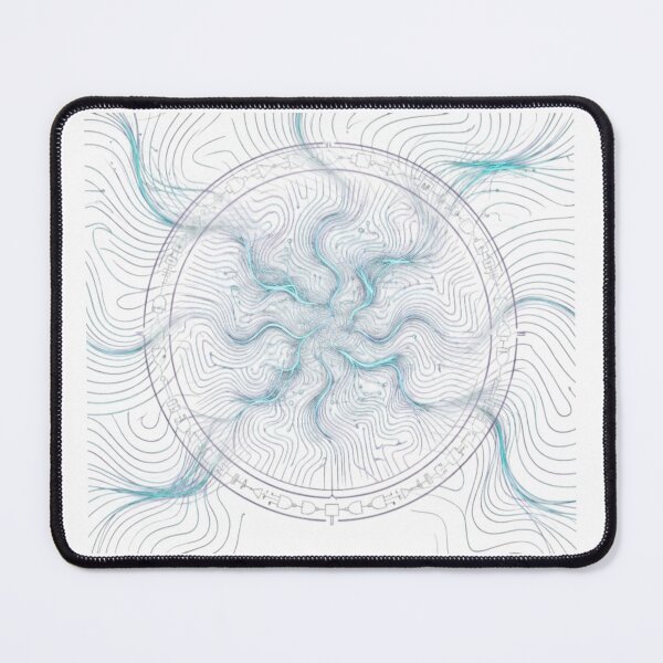 Item preview, Cyber Mandala Futuristic Geometric Tech Art Print designed and sold by Nakrisa.