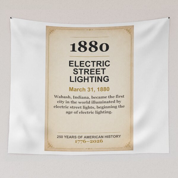 Item preview, America 250 | Electric Street Lighting | 1880 designed and sold by ariksworld.