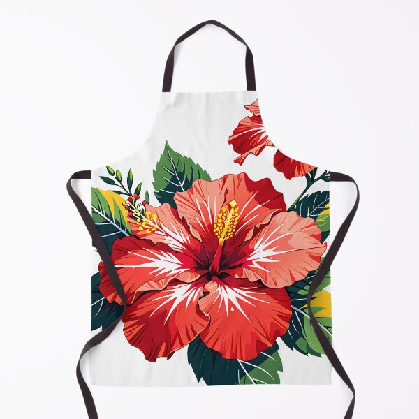 Item preview, Elegant Single Hibiscus Flower with Natural Leaf Detail. designed and sold by MissYouONLY.