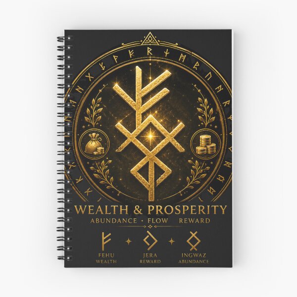 Item preview, Wealth & Prosperity Bind Rune | Norse Rune Sigil designed and sold by Sksticker991.