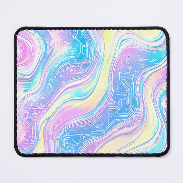 Item preview, Holographic Marble Waves — Pastel Circuit Swirl Pattern designed and sold by Lily-and-Lyle.