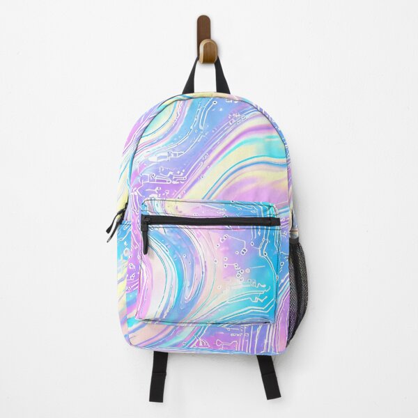 Item preview, Holographic Marble Waves — Pastel Circuit Swirl Pattern designed and sold by Lily-and-Lyle.