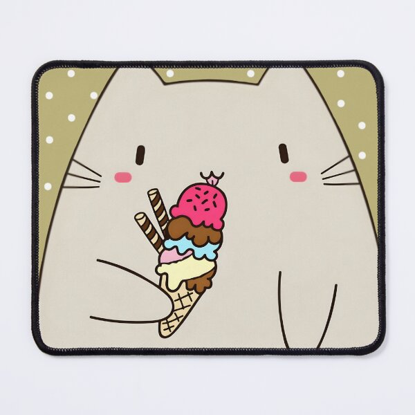 Item preview, Cat Holding Giant Neapolitan Ice Cream Cone designed and sold by Cutecharactel.