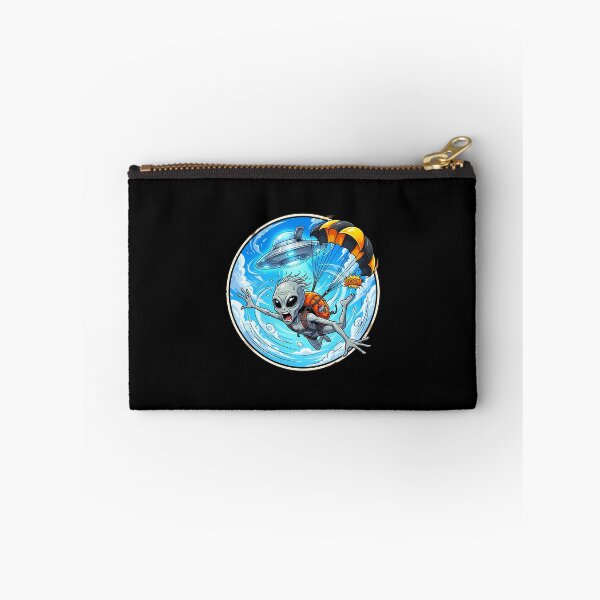 Item preview, Alien Skydiver Jumping with Parachute from UFO designed and sold by Sunkhung.
