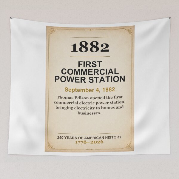 Item preview, America 250 | First Commercial Power Station | 1882 designed and sold by ariksworld.
