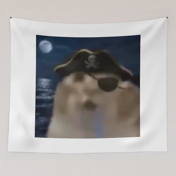 Item preview, pirate drooling cat designed and sold by cloudzer0000.