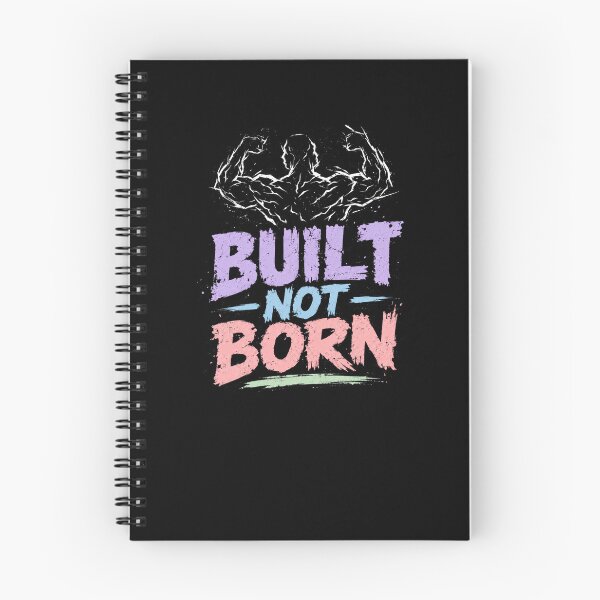 Item preview, Built Not Born Bodybuilding Weightlifting Gym Motivation designed and sold by RetroMini2026.