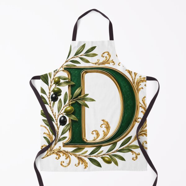 Item preview, Elegant Letter D Monogram with Olive Branches & Gold Botanical Design | Luxury Green Floral Initial designed and sold by MoodLay.