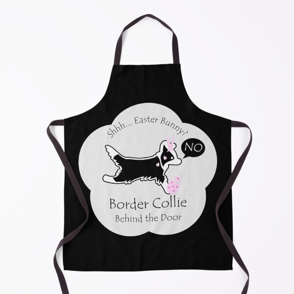 Item preview, Funny Border Collie Easter Bunny Behind the Door Whtie Base designed and sold by Na7nasColorShop.