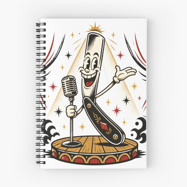 Item preview, Funny Retro Cartoon Straight Razor Singing on Stage Design designed and sold by MikmaD.