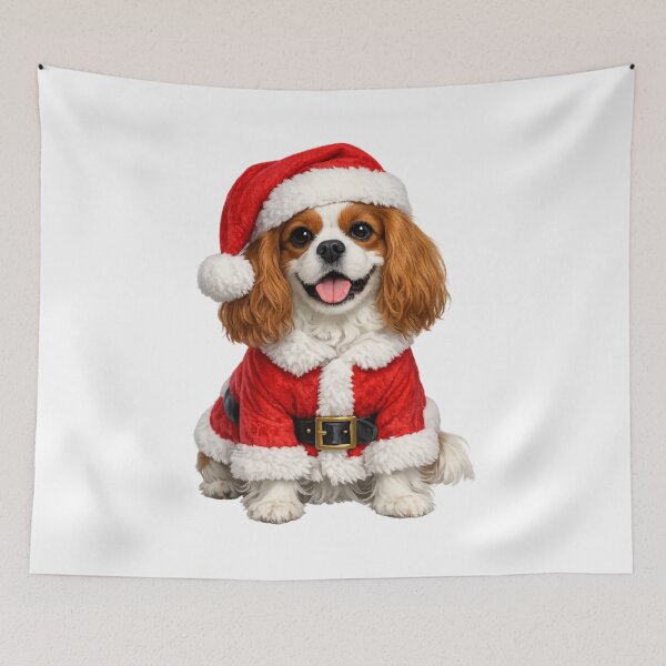 Item preview, Christmas Santa Blenheim Cavalier designed and sold by SpottyRainbow.