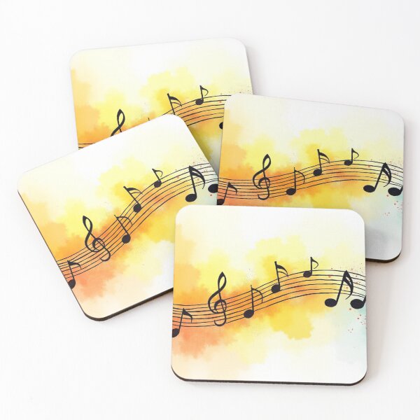 Item preview, Colorful Music Notes Watercolor Art. designed and sold by fbtrisha.