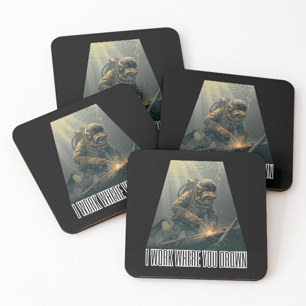 Item preview, I Work Where You Drown | Underwater Welder | Commercial Diver Art designed and sold by Neurospicy Trolls.