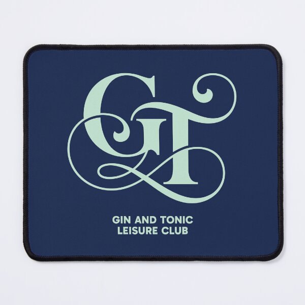 Item preview, GT Monogram Gin and Tonic Leisure Club Vector Art designed and sold by Cozy-Old-Pub.