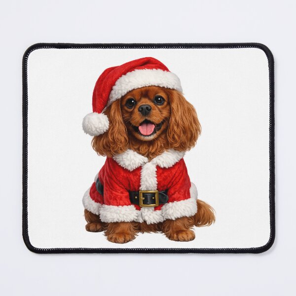 Item preview, Christmas Santa Ruby Cavalier designed and sold by SpottyRainbow.
