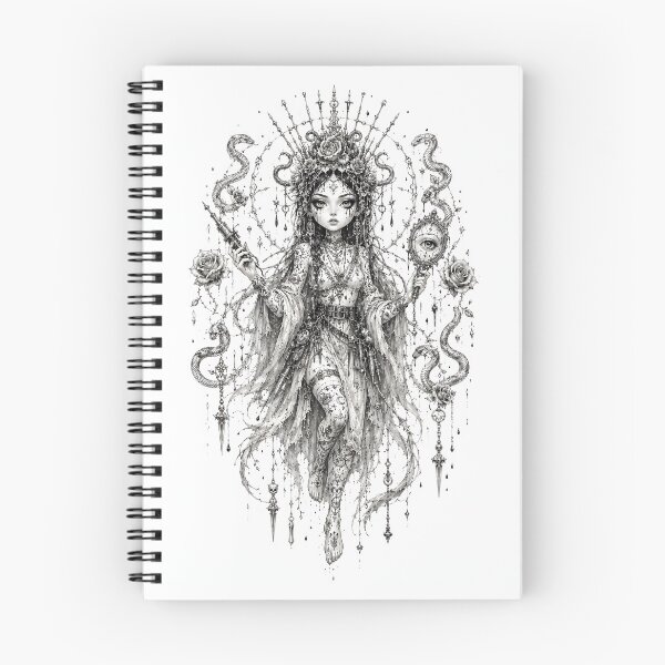 Item preview, Serpent Needle Priestess – Occult Tattoo Ritual Icon designed and sold by ShadowSpriteArt.