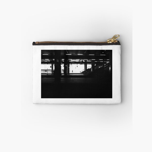 Item preview, Alone at Yongsan Station – Seoul Black and White Photography designed and sold by UrbanNoirMood.