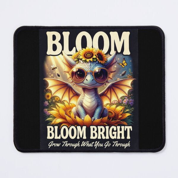 Item preview, Bloom Bright – Cute Fantasy Dragon with Sunflowers designed and sold by Dogandesighn.