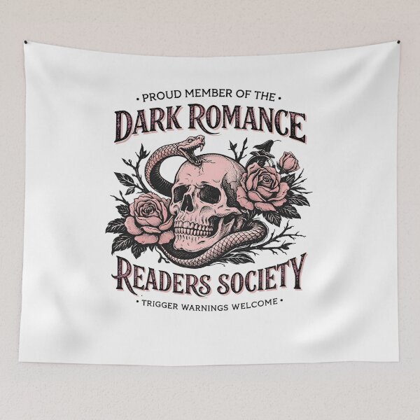 Item preview, Dark Romance Readers Society Skull designed and sold by NightSpell.