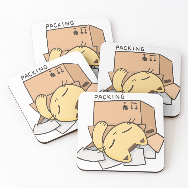 Item preview, Funny Kawaii Packing Cardboard Box Cat designed and sold by Sleepy-Town.