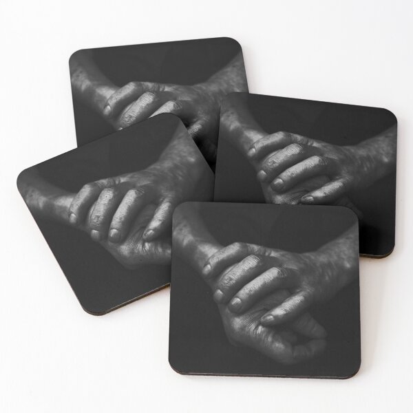 Item preview, Hands in Silence – Black and White Fine Art Photography designed and sold by UrbanNoirMood.