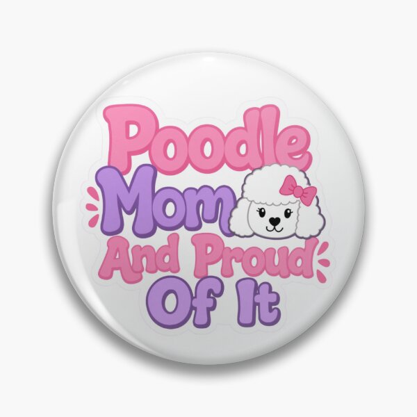 Item preview, Poodle Mom and Proud of It designed and sold by digital.stickerperso.com.