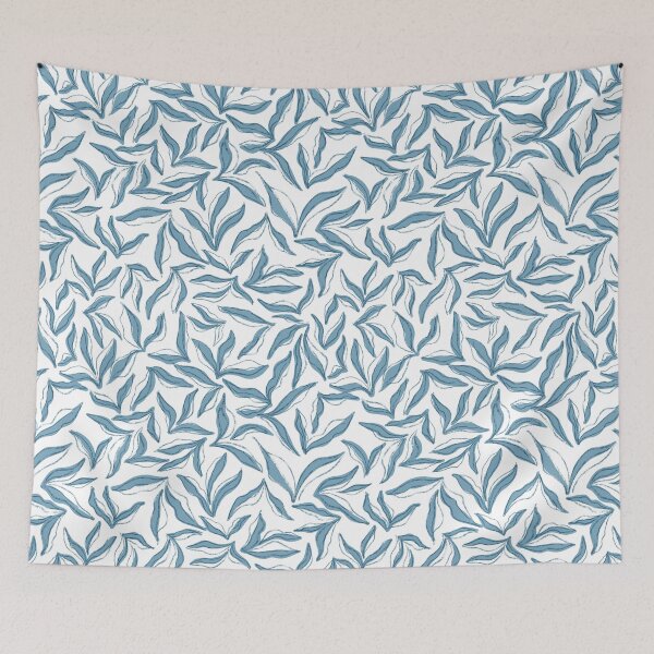 Item preview, Wild bedding - white  soft sky aqua designed and sold by Fabricatemyart.