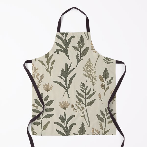 Item preview, Botanical Fern & Wildflower Pattern — Neutral Cream Nature Print designed and sold by Lily-and-Lyle.