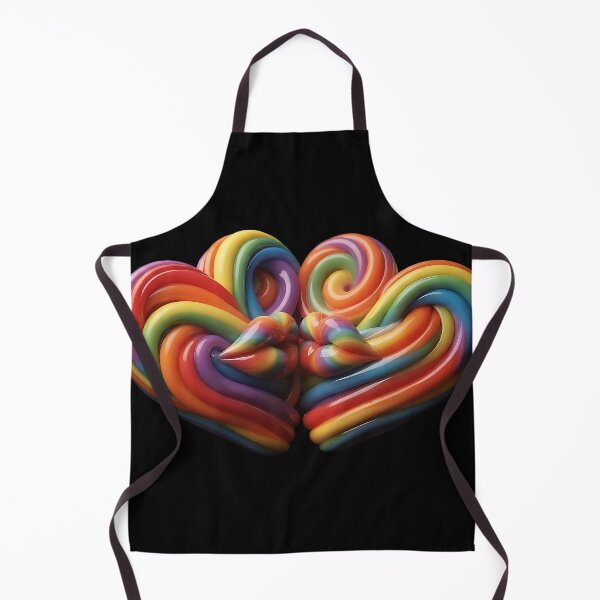 Item preview, Kissing Hearts - Intertwined Rainbow Love Sculpture designed and sold by ToxicInkArt.
