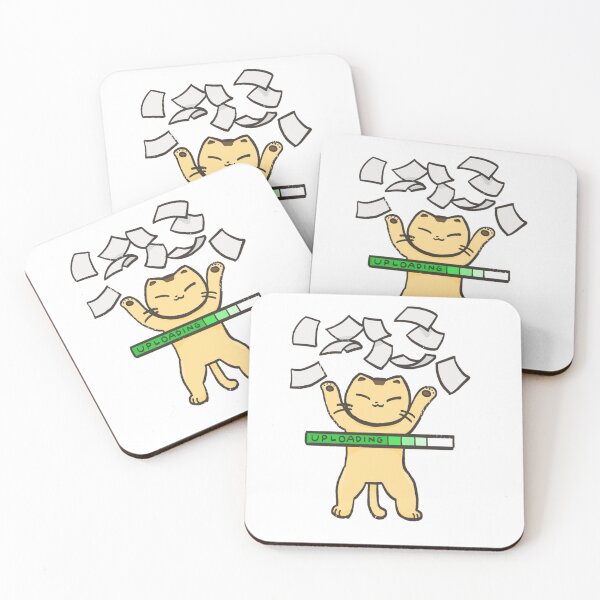 Item preview, Cute Kawaii Uploading Progress Bar Cat designed and sold by Sleepy-Town.