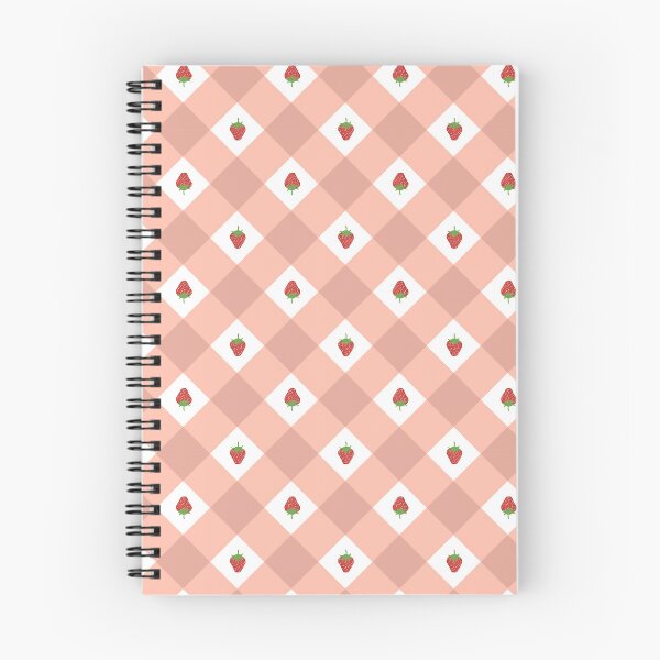 Item preview, Cute Pink Strawberry Gingham Surface Pattern Repeatable designed and sold by eriscreates.
