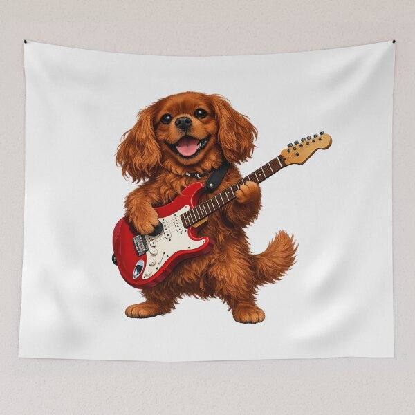 Item preview, Electric guitar playing Ruby Cavalier designed and sold by SpottyRainbow.