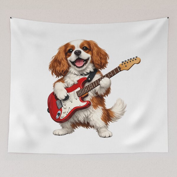 Item preview, Electric guitar playing Blenheim Cavalier designed and sold by SpottyRainbow.