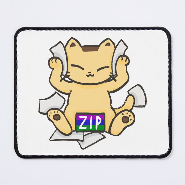 Item preview, Cute Kawaii ZIP File Cat designed and sold by Sleepy-Town.