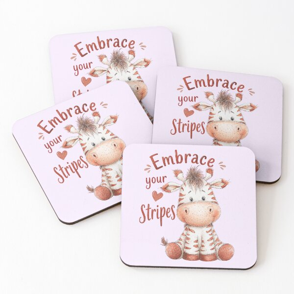 Item preview, Cute Zebra with Embrace Your Stripes Quote designed and sold by SweetLilith.