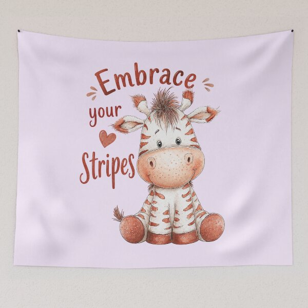 Item preview, Cute Zebra with Embrace Your Stripes Quote designed and sold by SweetLilith.