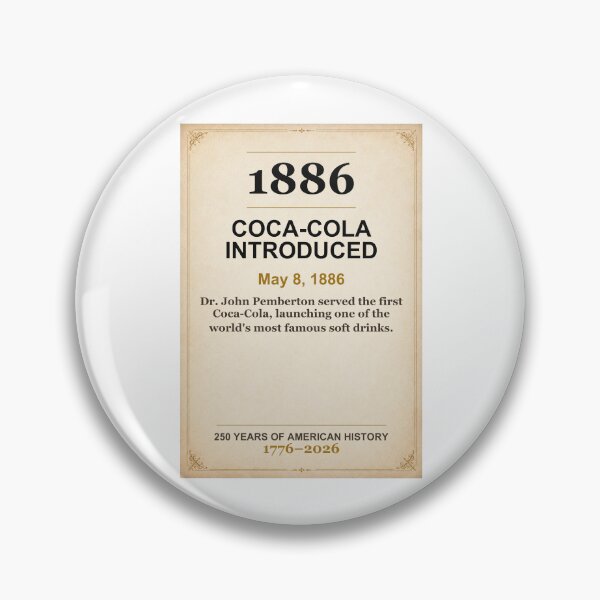 Item preview, America 250 | Coca-Cola Introduced | 1886 designed and sold by ariksworld.