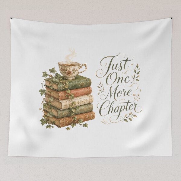 Item preview, Just One More Chapter — Book Lover Gift Botanical Reading designed and sold by DreamelleStudio.