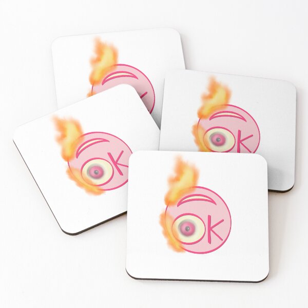 Item preview, Upside-down smiley face on fire with a realistic eye designed and sold by mousse-tache.