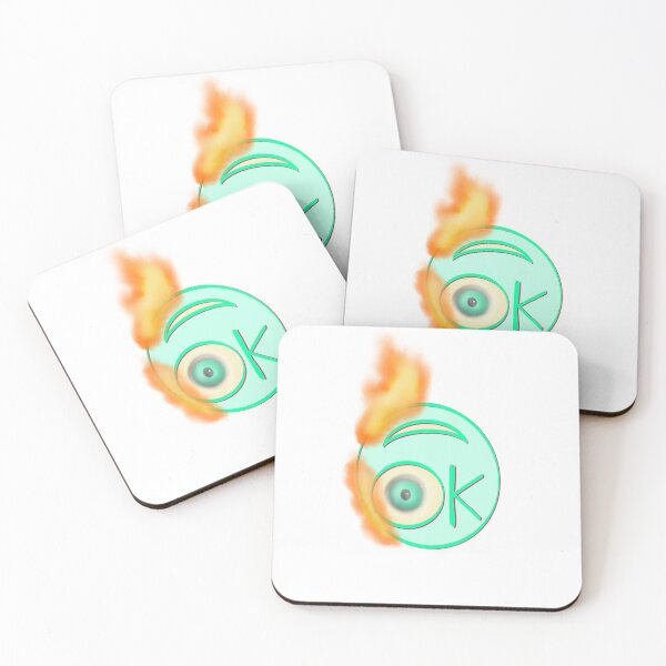 Item preview, Upside-down smiley face on fire with a realistic eye designed and sold by mousse-tache.