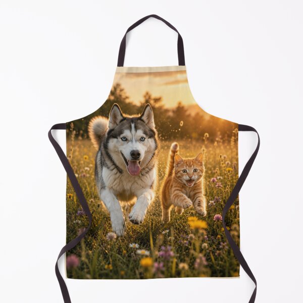 Item preview, Happy Husky and Kitten Best Friends designed and sold by BagFactoryUK.