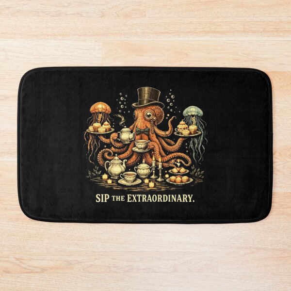 Item preview, Sip the Extraordinary – Whimsical Octopus Tea Party Artwork designed and sold by Dogandesighn.