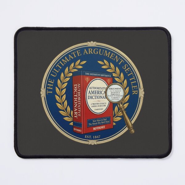 Item preview, The Ultimate Argument Settler - Authoritative Dictionary Academic Emblem designed and sold by MerchYouSearch.