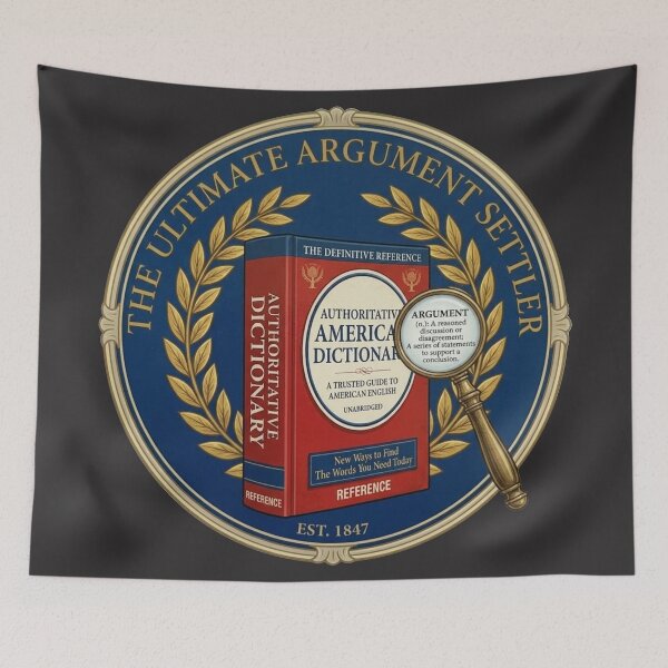 Item preview, The Ultimate Argument Settler - Authoritative Dictionary Academic Emblem designed and sold by MerchYouSearch.