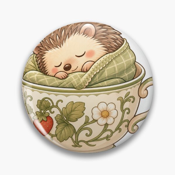 Item preview, Sleepy Hedgehog In A Teacup designed and sold by The-Art-of-D.